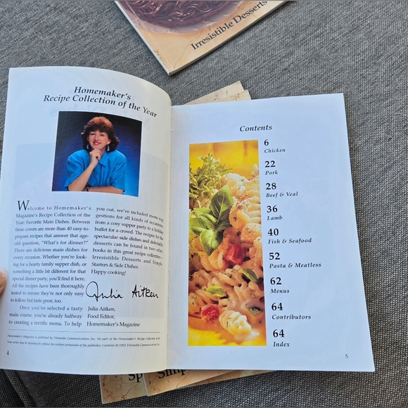Homemakers Recipe Collection of the Year Cookbooks 90s Vintage Set Of 6 - Picture 3 of 7